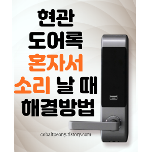 현관문 도어록 소리 대처법 사진.