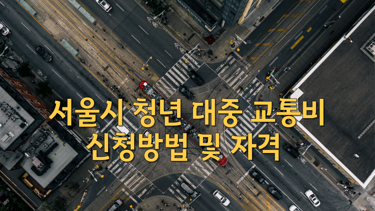  서울시 청년 대중 교통비 신청방법 및 자격