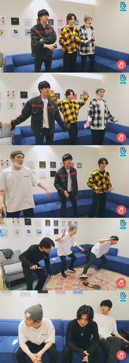  지민x진x슈가 '저스트댄스'로 팬들과 소통