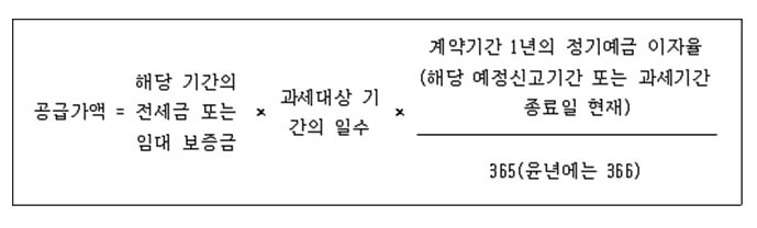 간주임대료 이자율 임대보증금 이자율 계산법