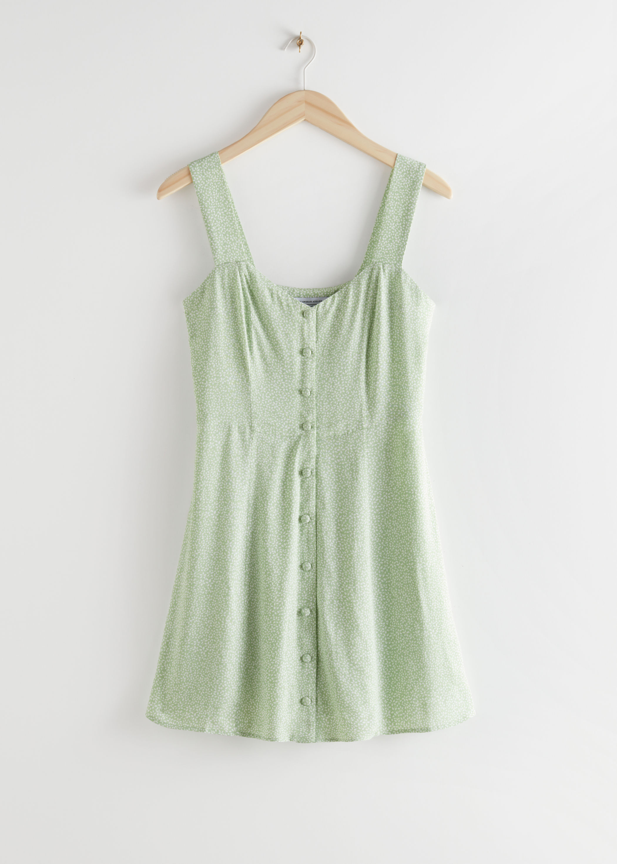  Sleeveless Button Up Mini Dress