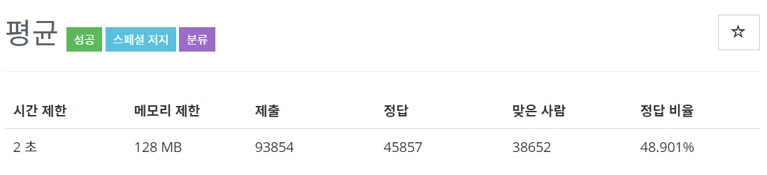  [백준(BOJ)] 1546번 : 평균 - PYTHON[파이썬]