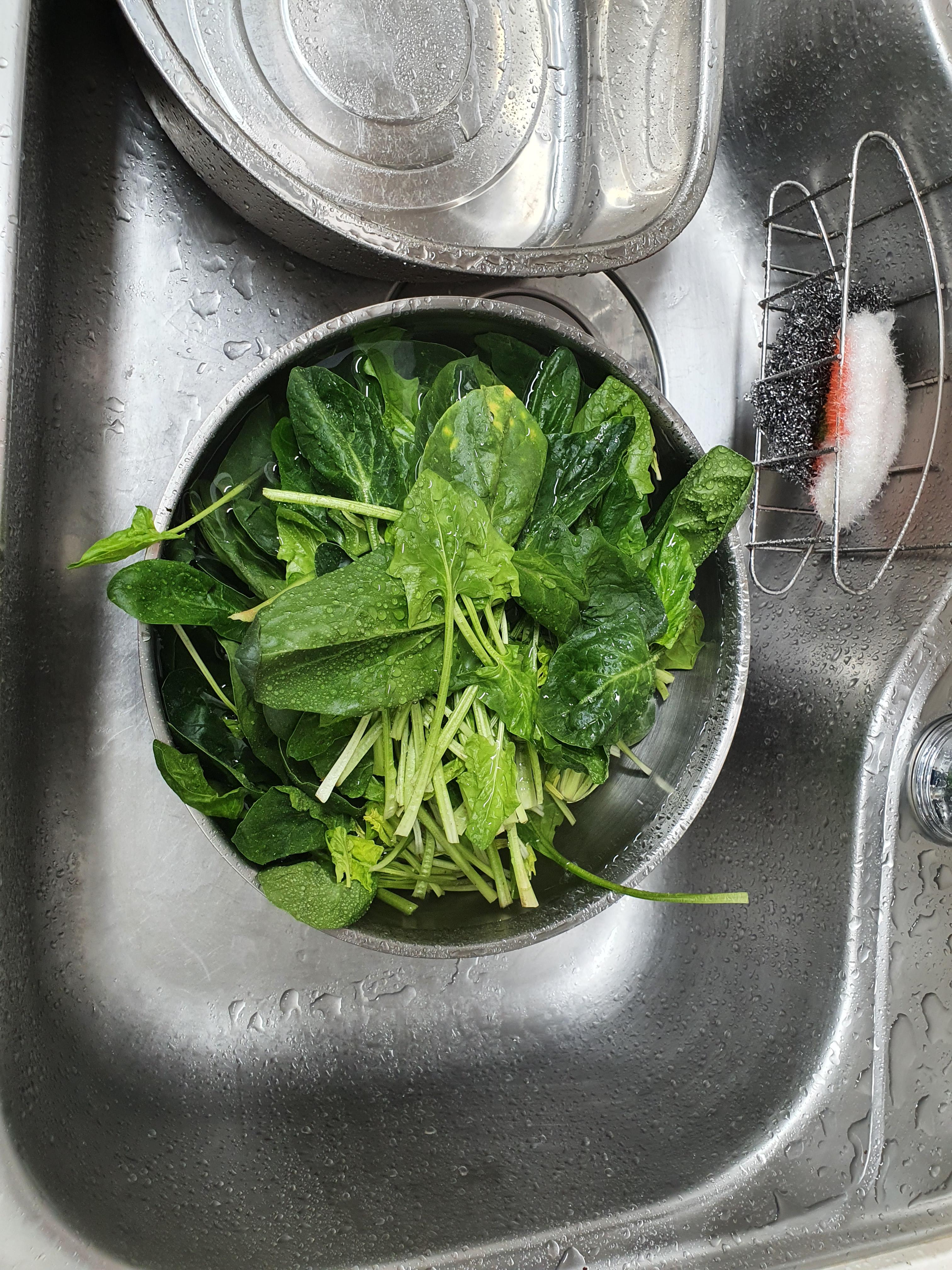  시금치(Spinach) 무침  - 아이 반찬  (시금치 데치는 법, 무치는 법)