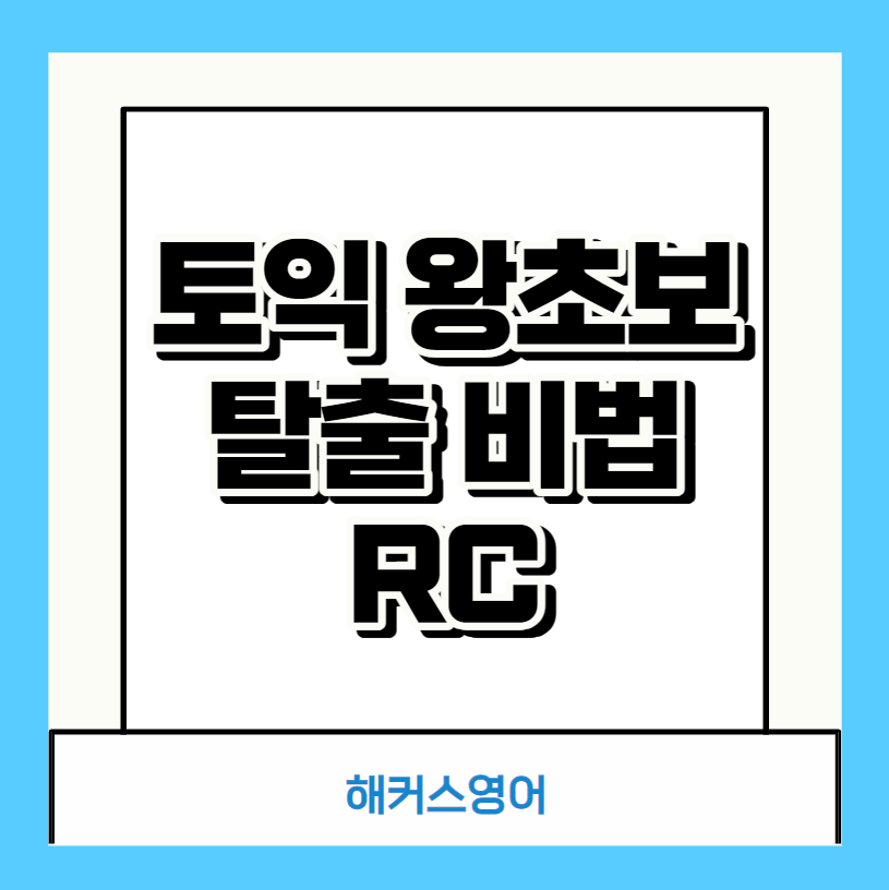  토익 왕초보 탈출 비법 <RC>