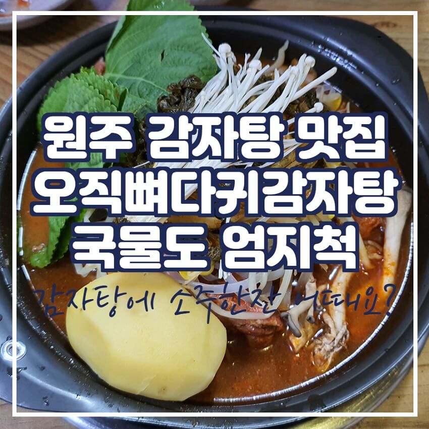  원주 감자탕 맛집, '오직뼈다귀감자탕(오직감자탕)'