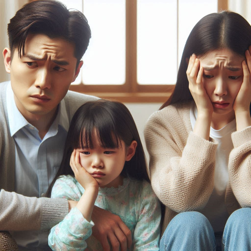 투통으로 힘들어 하는 가족