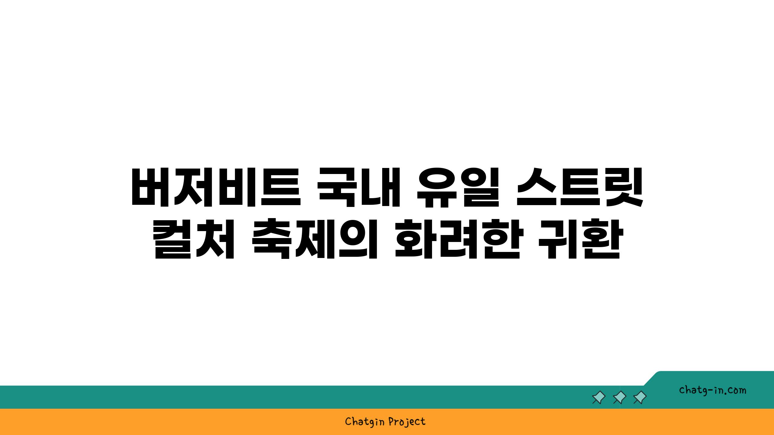 버저비트 국내 유일 스트릿 컬처 축제의 화려한 귀환