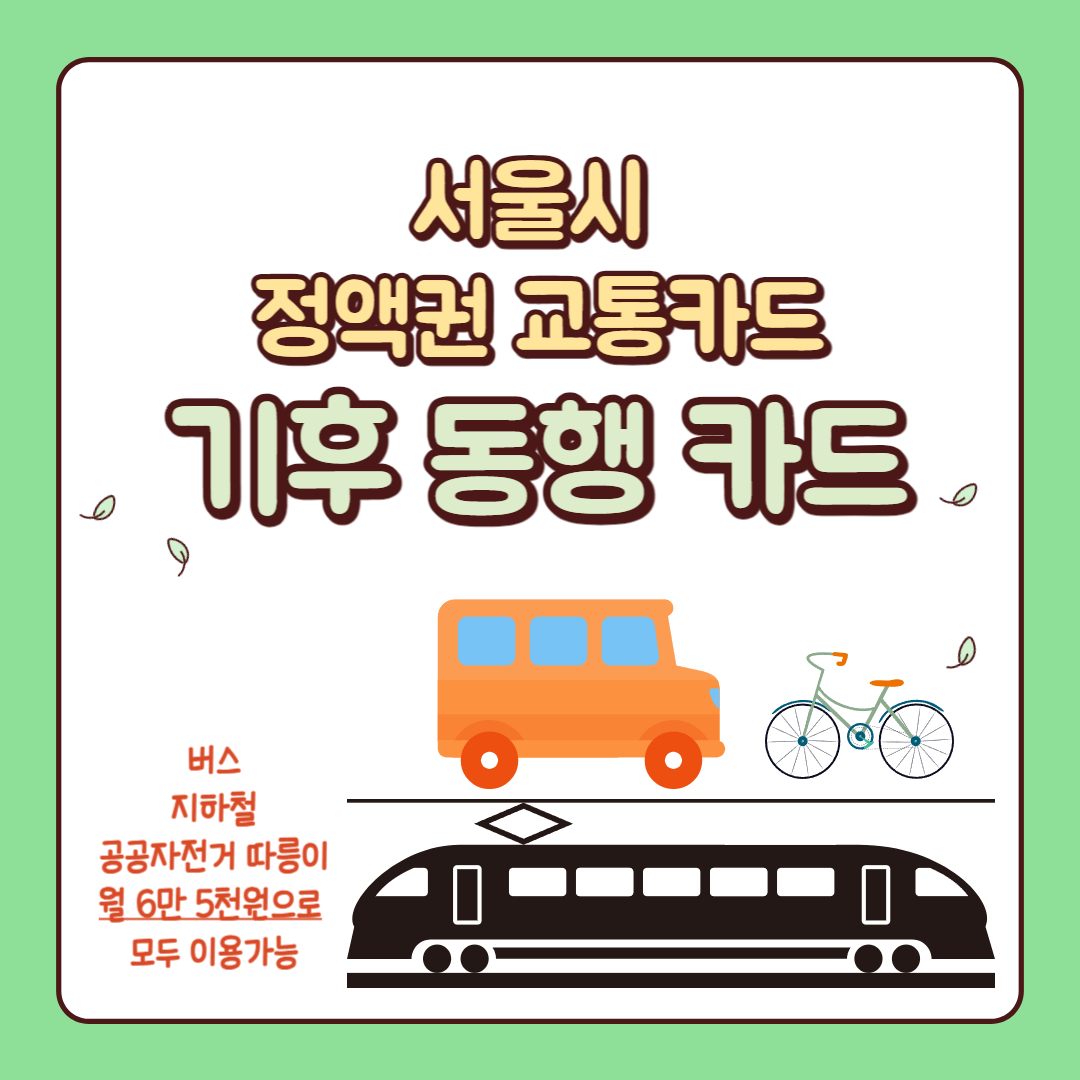 서울시 정액권 교통카드 기후 동행 카드