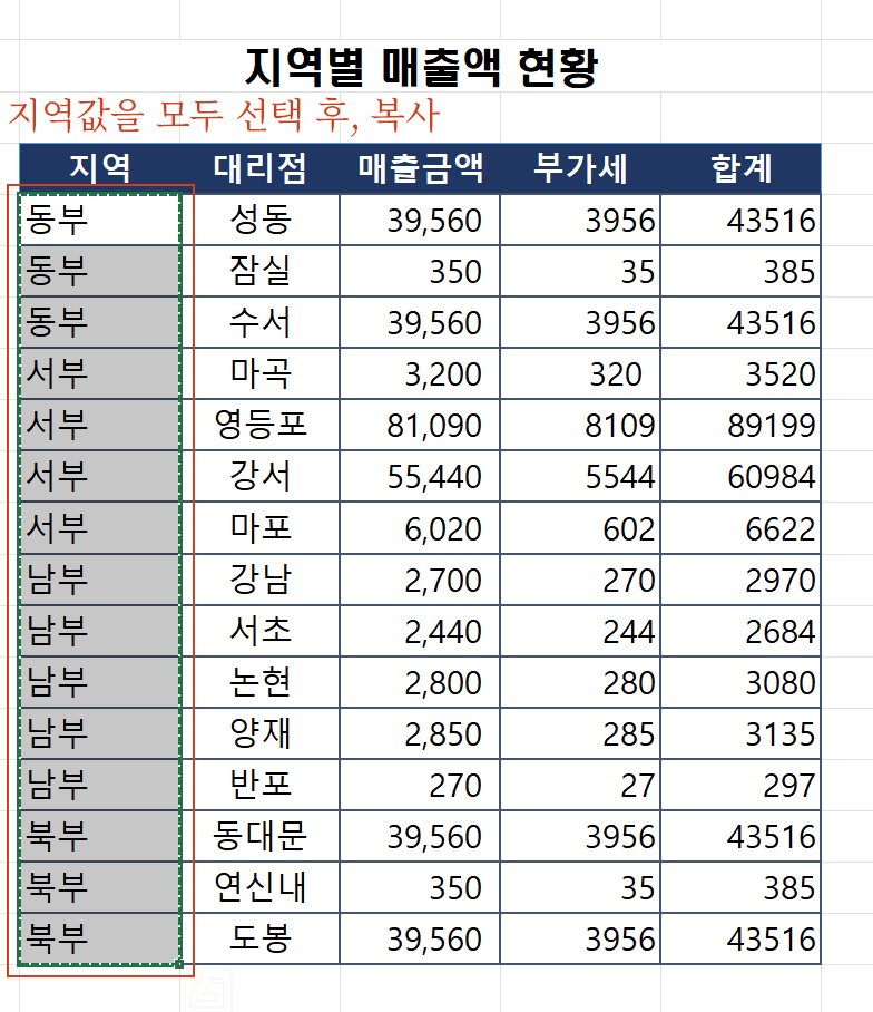 지역값 복사