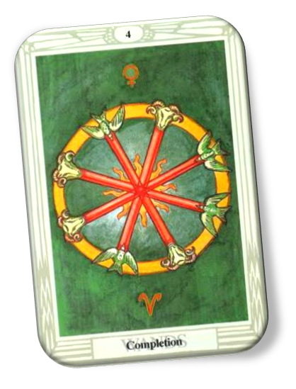  Thoth meanings - 4 wands "Completion"  완성