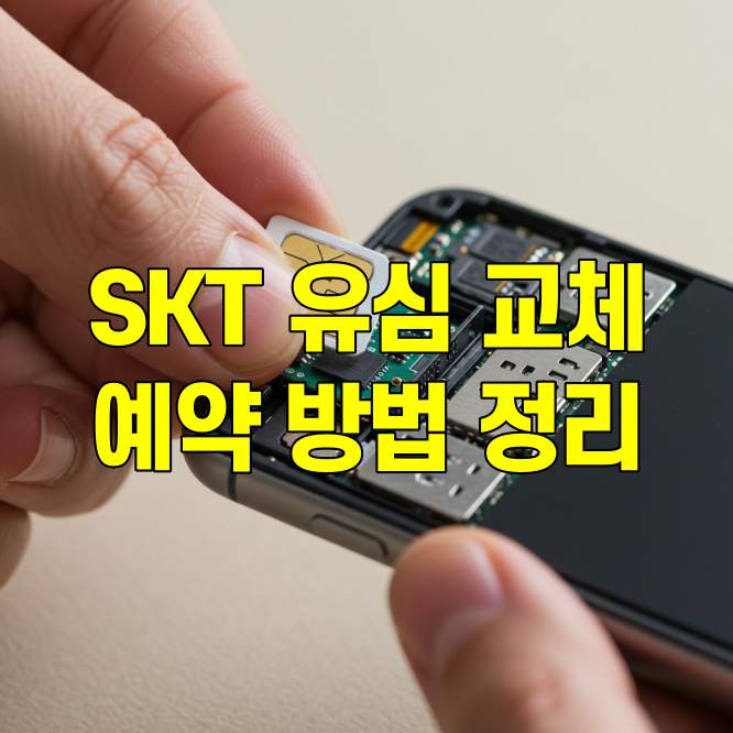 SKT 유심 교체 예약 방법