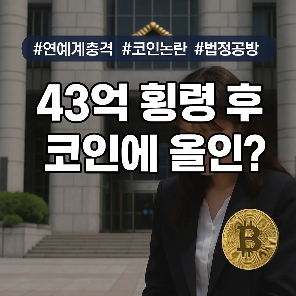 황정음, 43억 횡령 후 코인 투자! 법정서 혐의 인정, 충격 반전