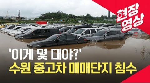  [현장영상] 수원 권선구 중고차 매매단지 침수 차량 100여 대 피해 수원 중고차 단지 침수 침수차 구별법 중고차 구입 시 확인 및 파악 필요 가격이 왜 저렴한지 확인 필요