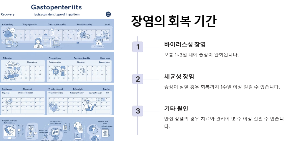 장염의 원인별 회복기간