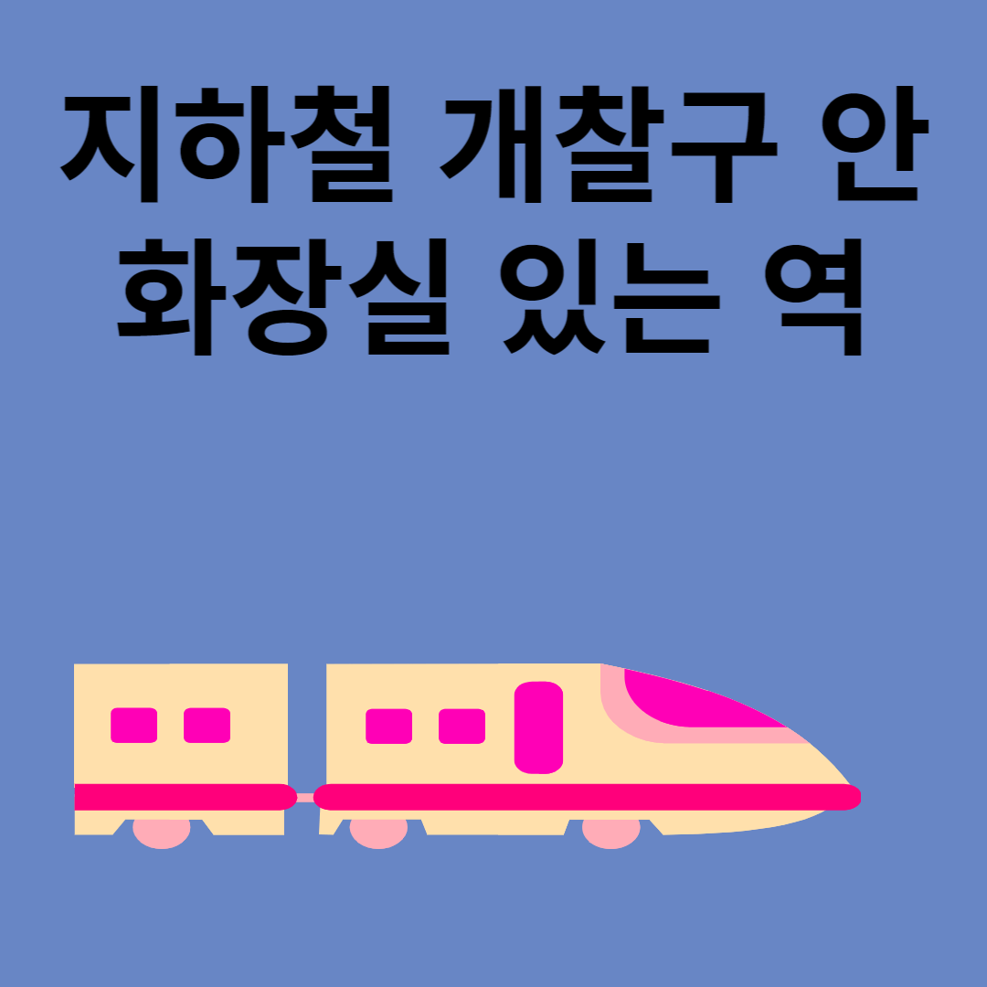 지하철 개찰구 안 화장실 있는 역