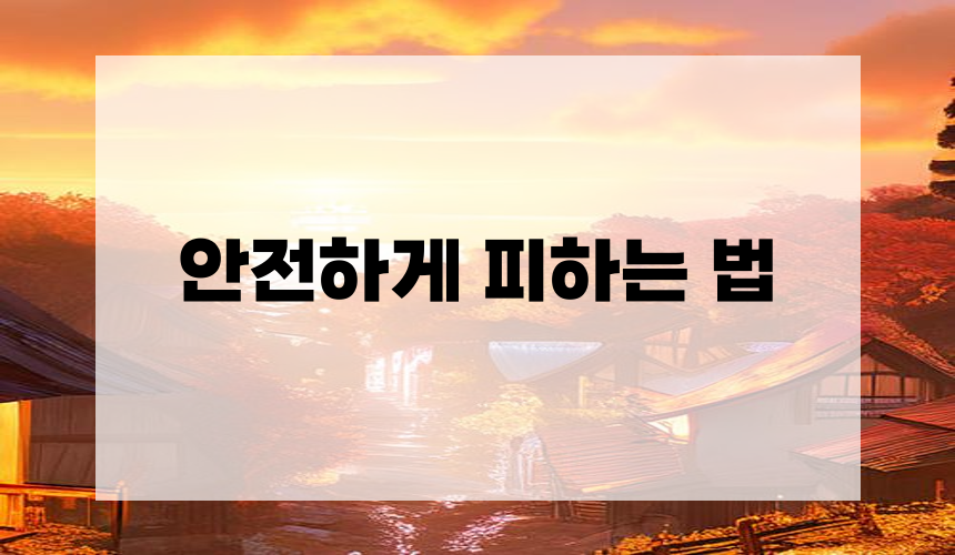 안전하게 피하는 법