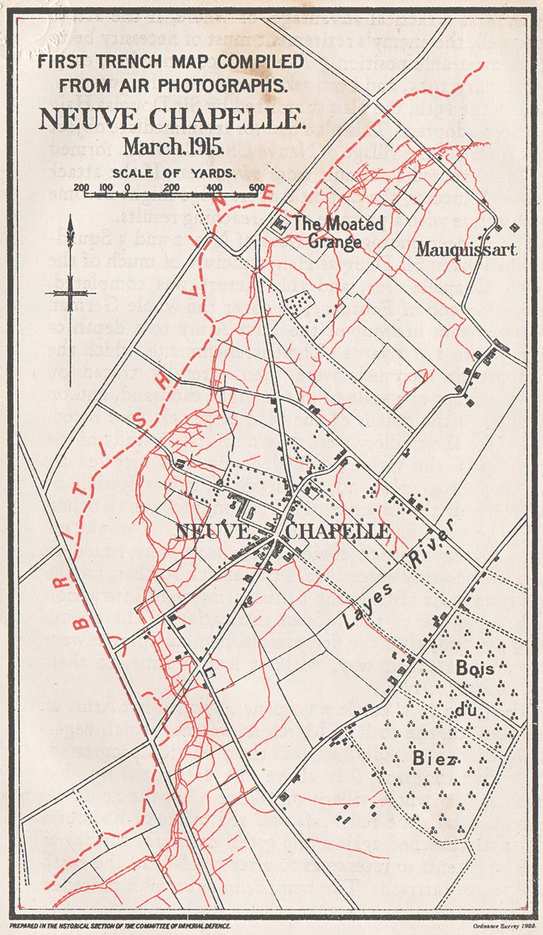 제1차 세계대전 서부전선 뇌브 샤펠 지도