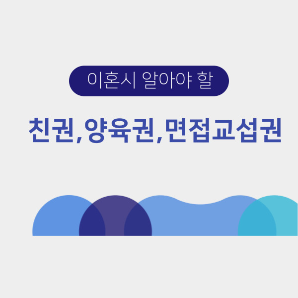  이혼시 알아야 할 친권 양육권 면접교섭권