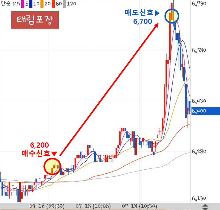  190718 슈팅대장 단타 태림포장 수익인증