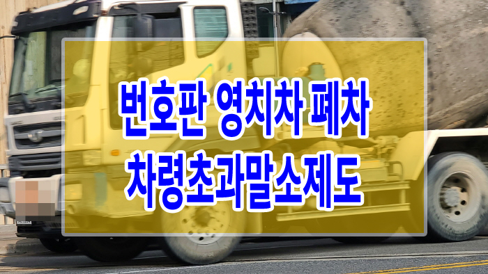  번호판 영치차 폐차 차령초과말소제도