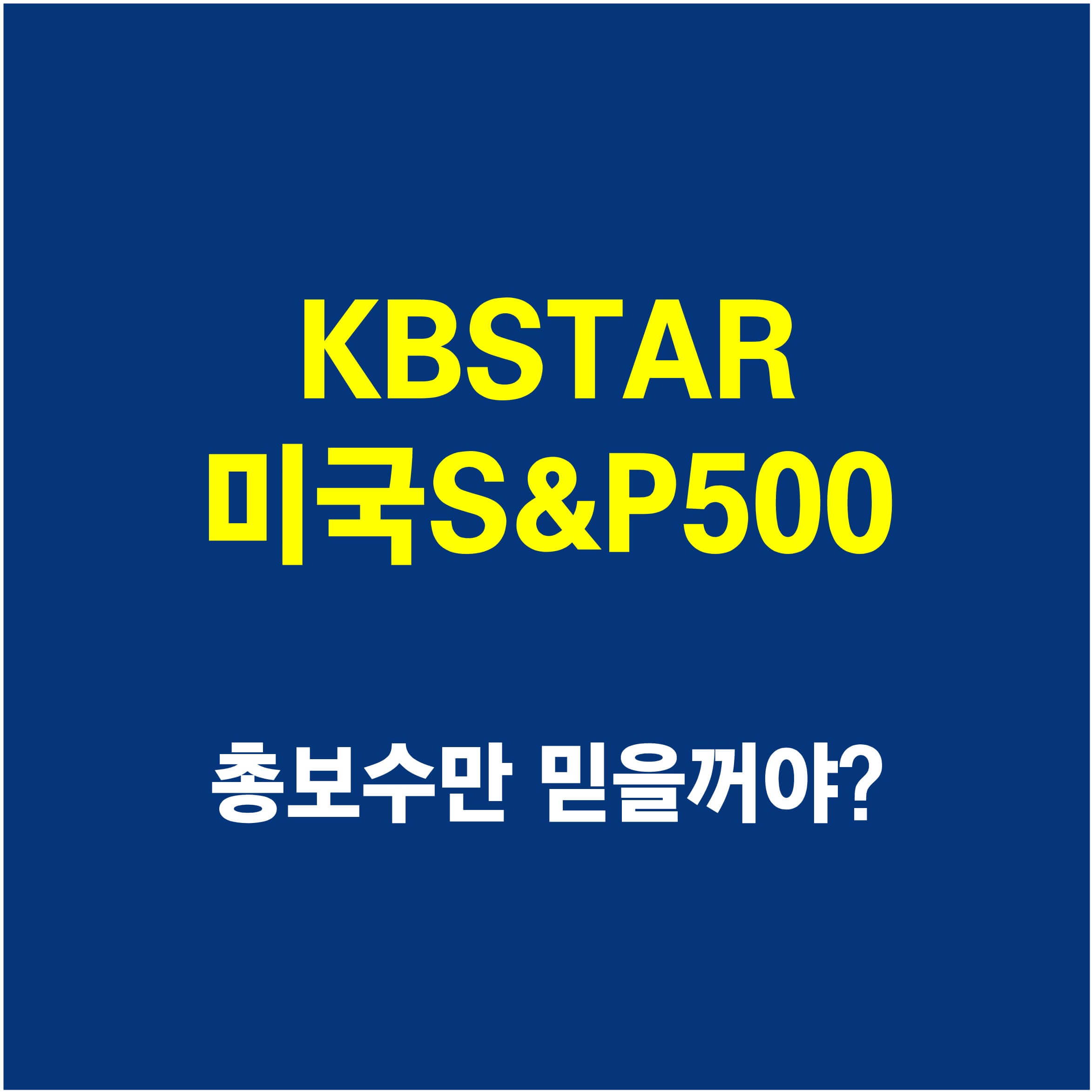 KBSTAR-미국S&P500