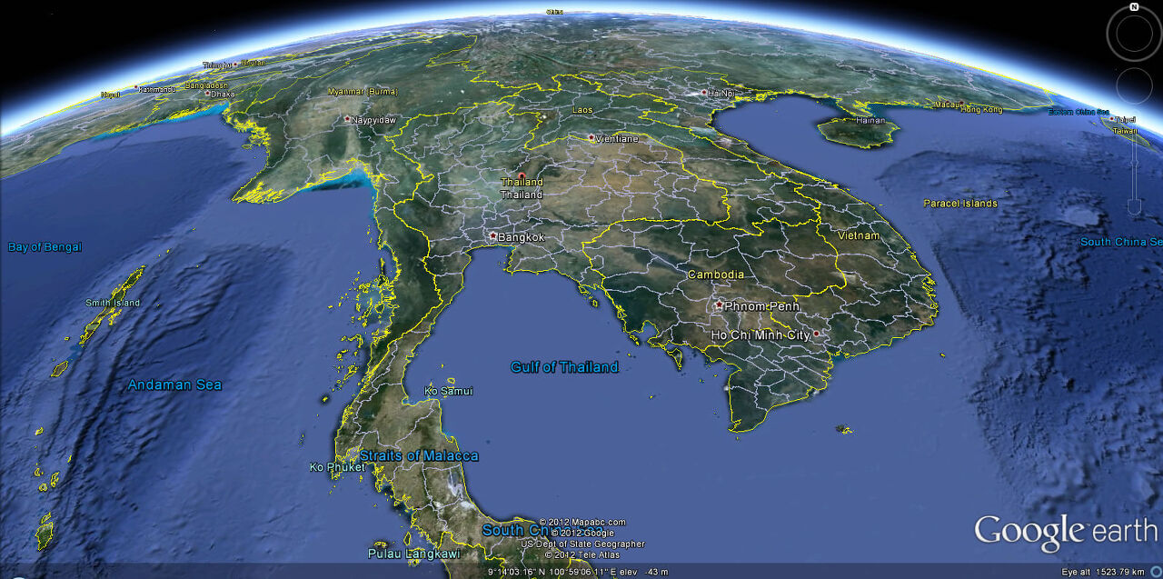 태국 지도 구글 어스