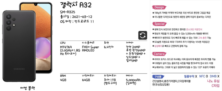 삼성 a32가격 삼성 갤럭시 저가폰 알뜰폰 3