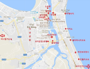 다낭 한글 지도