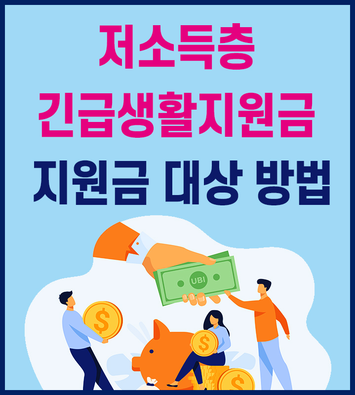  긴급생활안정지원금 신청  지원대상 지원방법