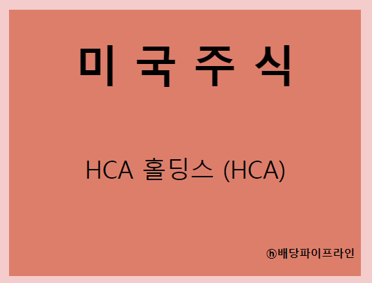  HCA 홀딩스 (HCA) 주가, 실적, 배당금 전망, 기업분석, 매출, 이익, 1억 투자시 배당금