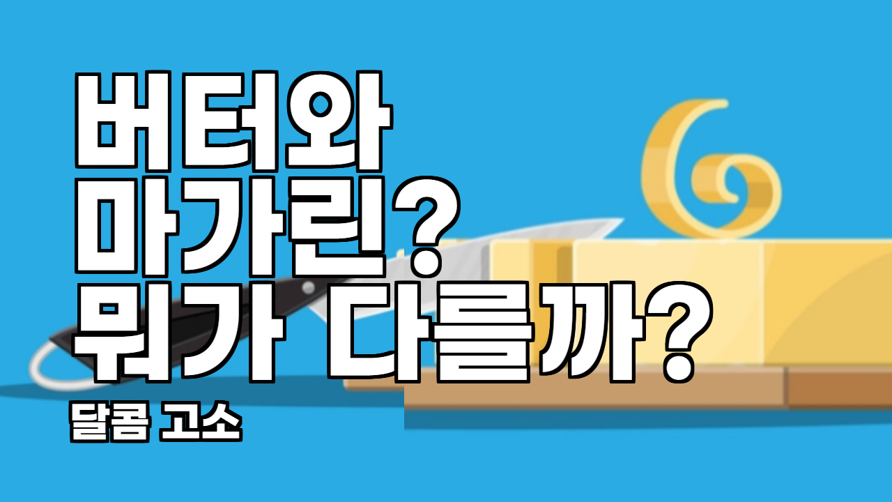  버터와 마가린의 차이점. 처음 알았네요.