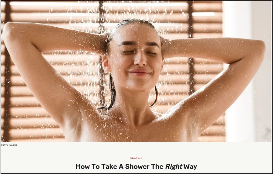 How To Take A Shower The Right Way