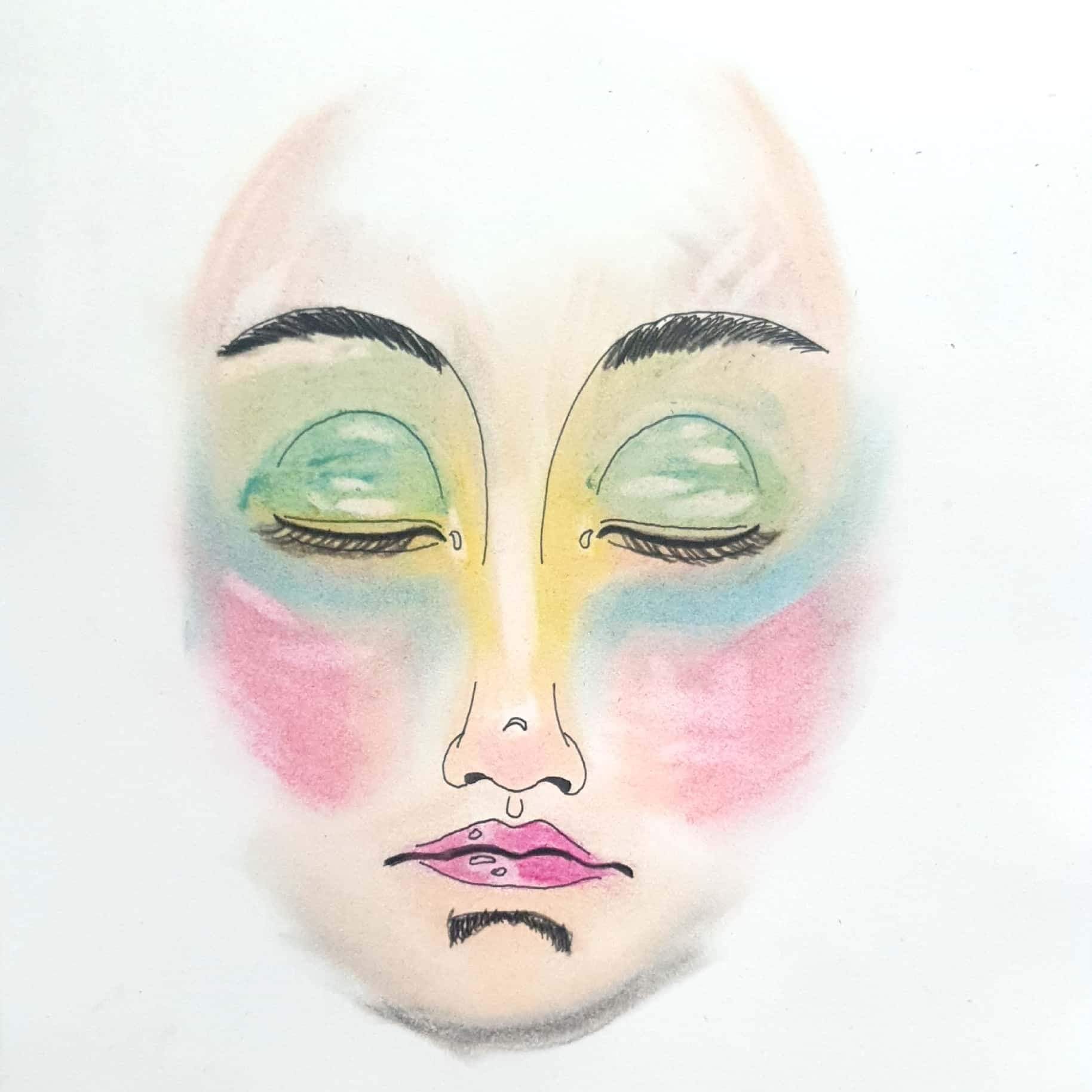  Close Eye 눈을 감다 / 일러스트 그림 드로잉 / 인물화 그리기