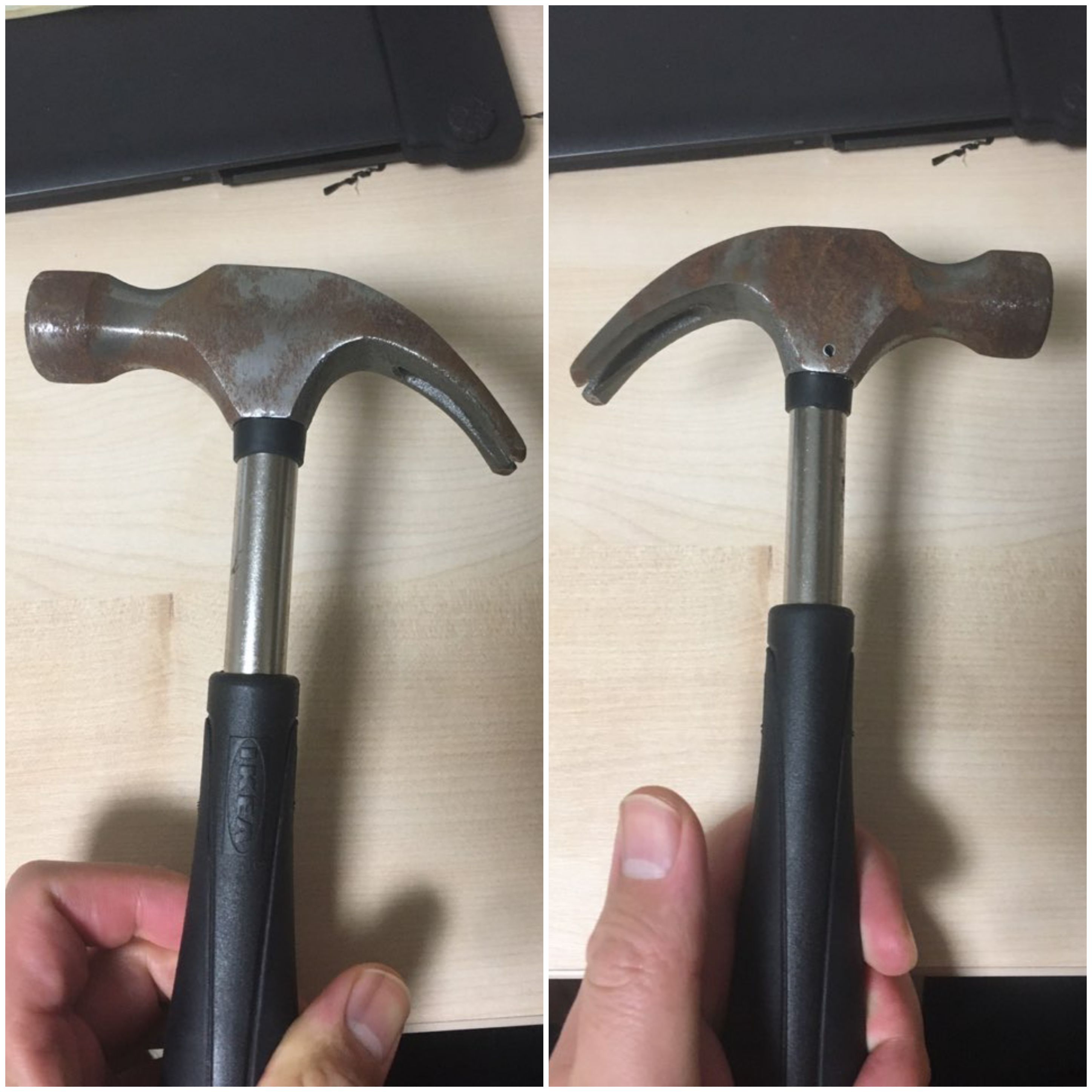 녹제거하기) 녹슨 망치 일상에서 사용하는 것으로 되살려보자