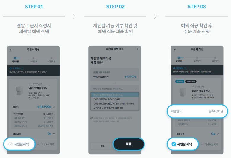 코웨이 재렌탈 할인 혜택 1