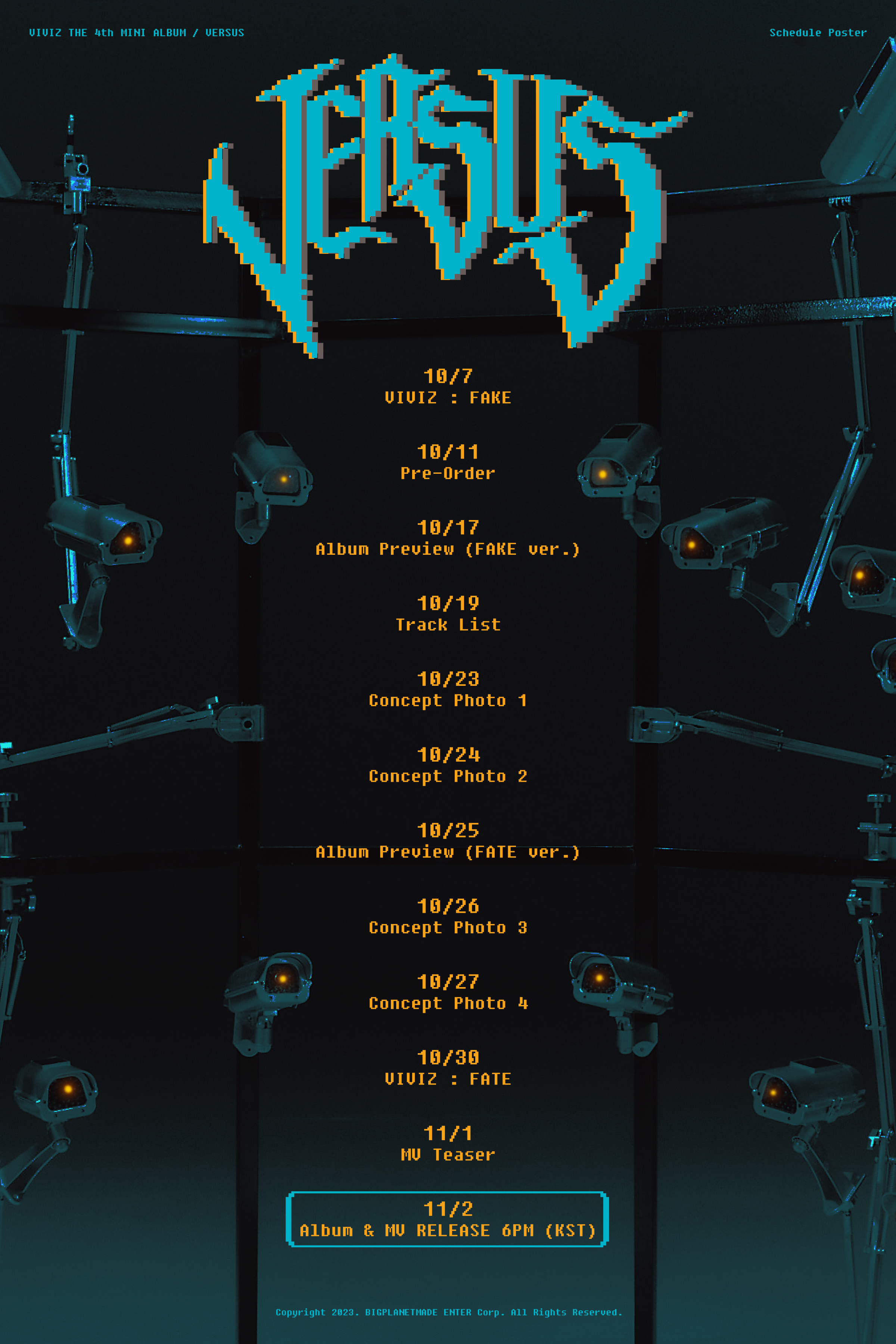 VIVIZ The 4th Mini Album &#39;VERSUS&#39; Schedule Poster