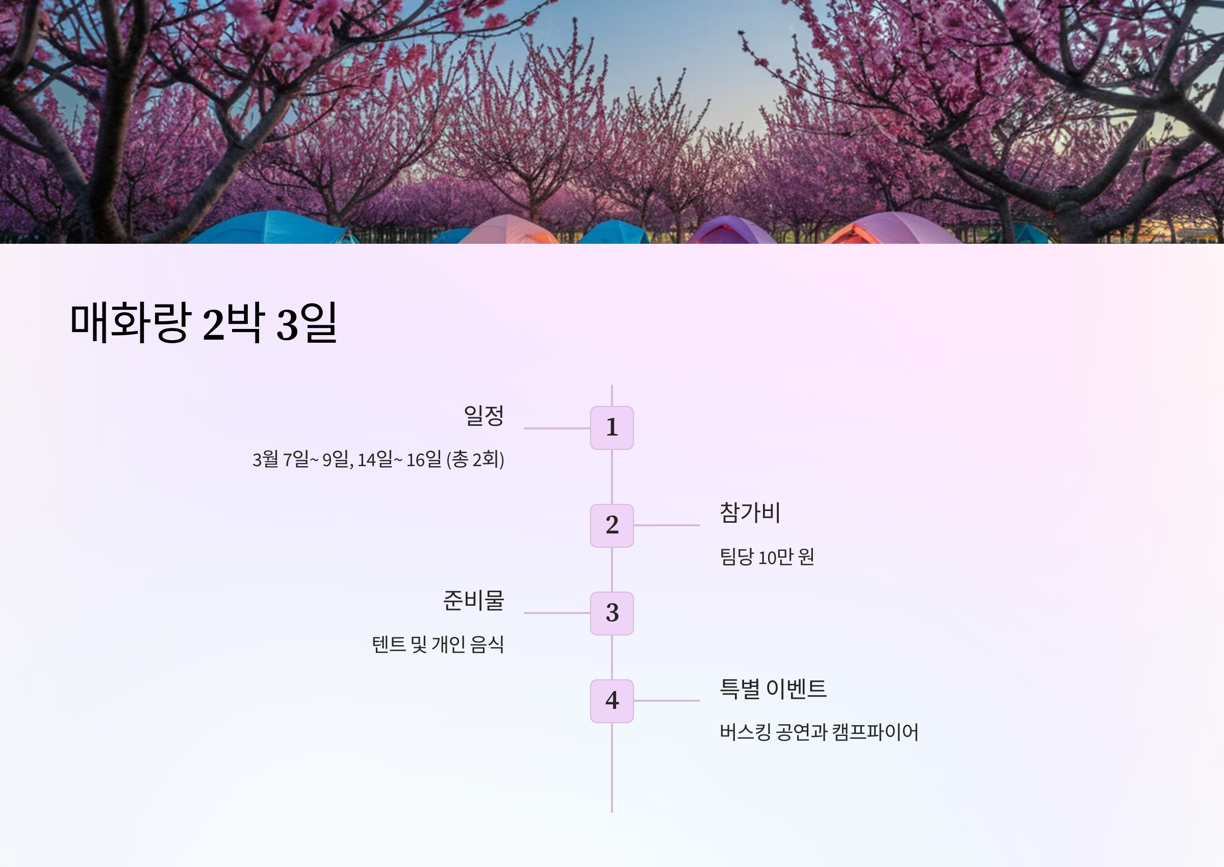 매화랑 2박 3일 이미지
