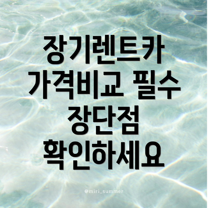 장기렌터카