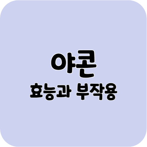야콘의 효능과 부작용