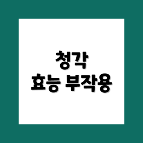 청각의 효능