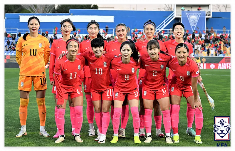 여자축구팀 친선경기