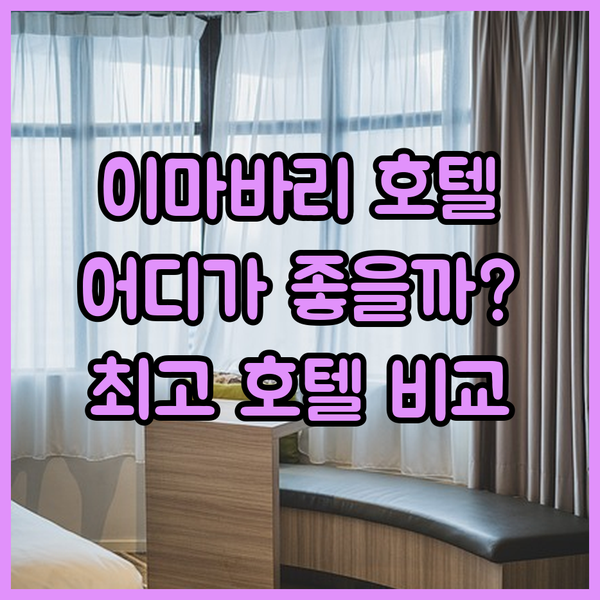 이마바리 호텔 선택 고민 끝 이마바리