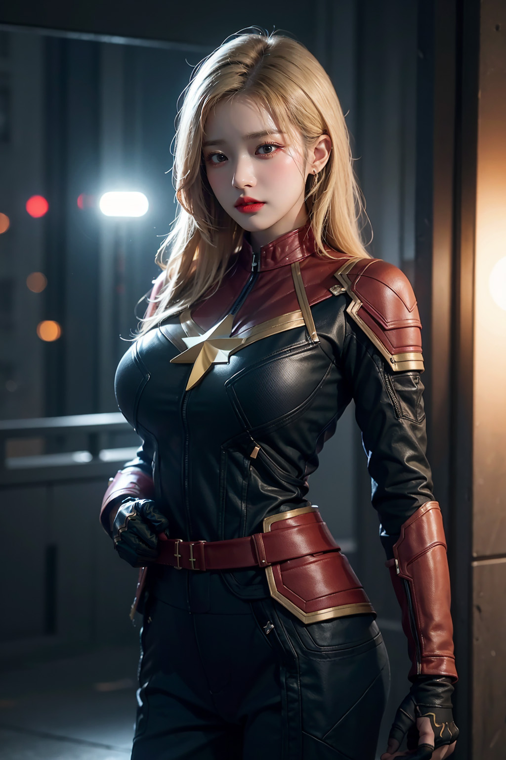  AI로 생성한 더 마블즈 캡틴마블 코스프레 실사풍 이미지 - 1