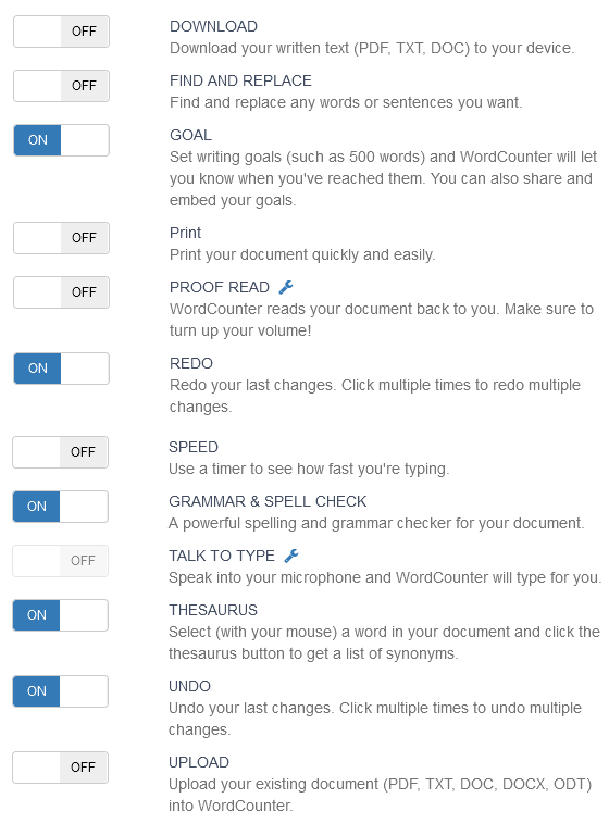 버튼 메뉴의 옵션화면