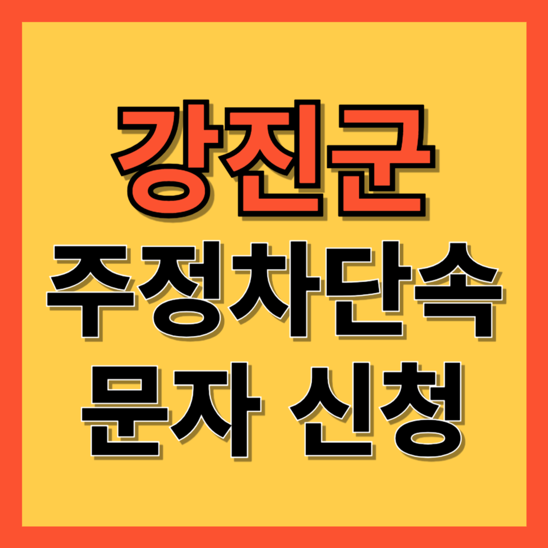 강진군 주정차 단속 알림 서비스 신청 방법 ❘ 불법주차 문자알림서비스