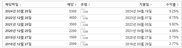 DB손해보험 배당금 지급일