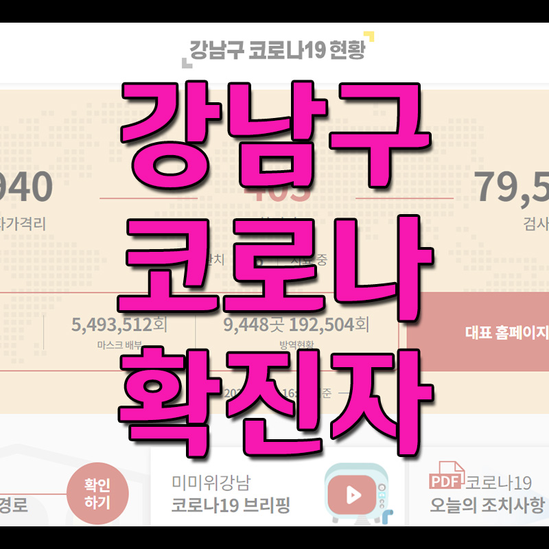  서울 강남구 코로나 확진자 현황 및 이동경로