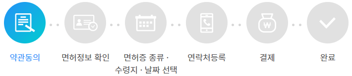 면허증-재발급-과정-목록-화면