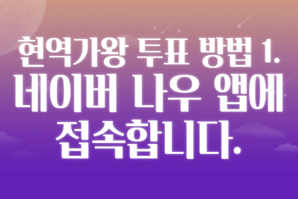 현역가왕 투표 방법