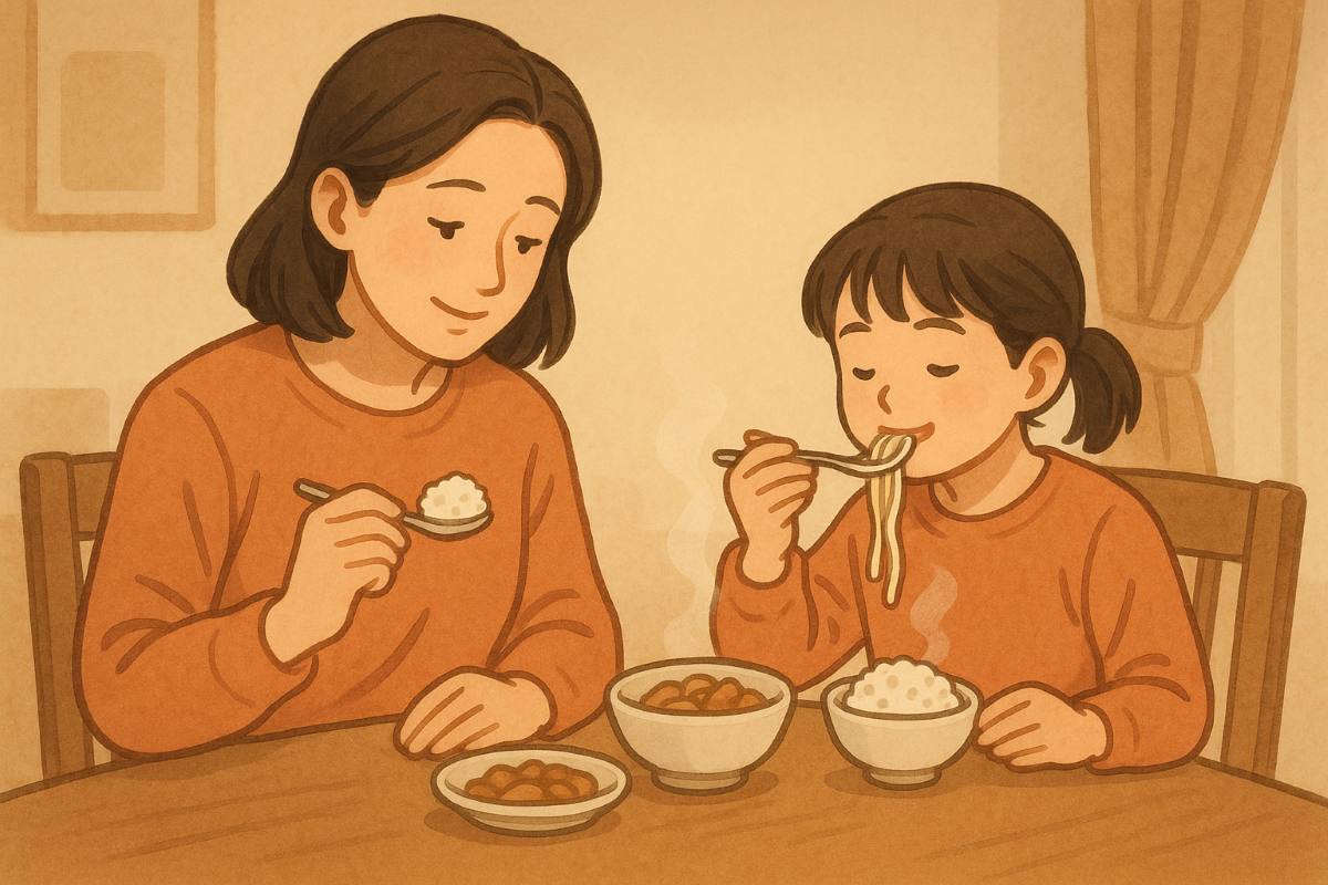 따뜻한 식사 장면